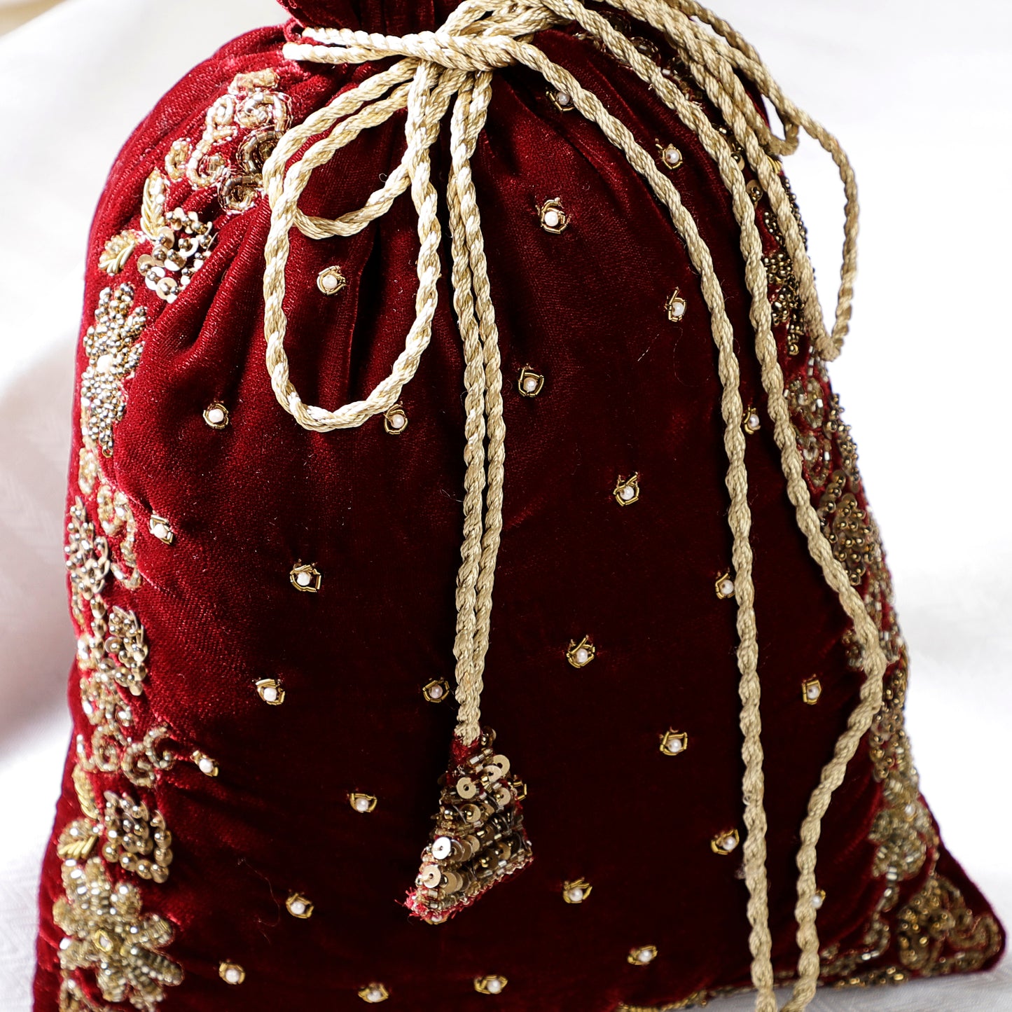 Majestic Maroon Potli